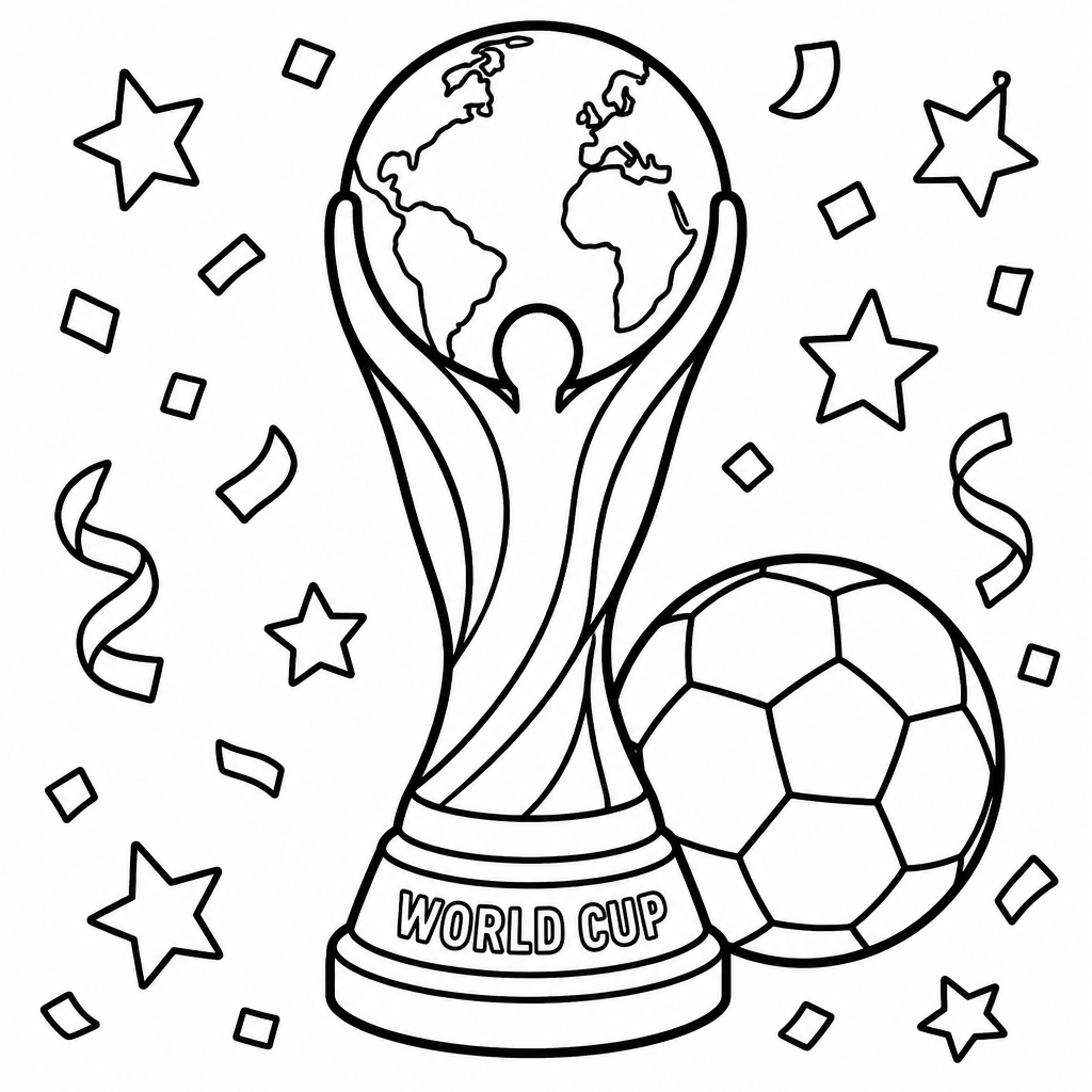 Página para colorir: A taça dos sonhos